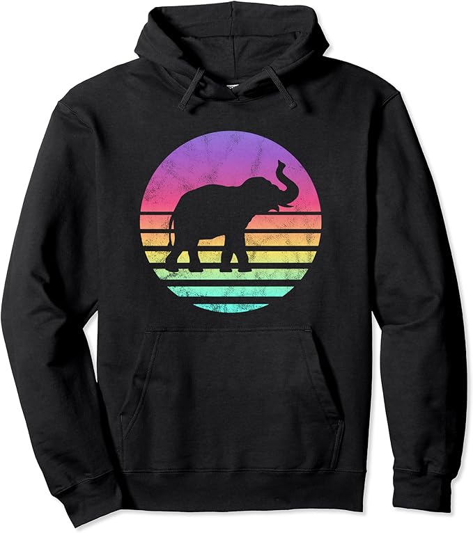 Classic Elephant Gift Graphic Pullover Hoodie Clothing